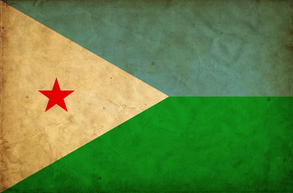 Džibutsko grunge vlajka — Stock fotografie