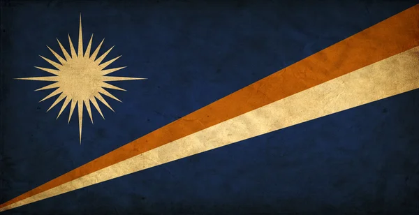 Bandera Grunge Islas Marshall —  Fotos de Stock