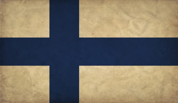 Finland grunge flagga — Stockfoto