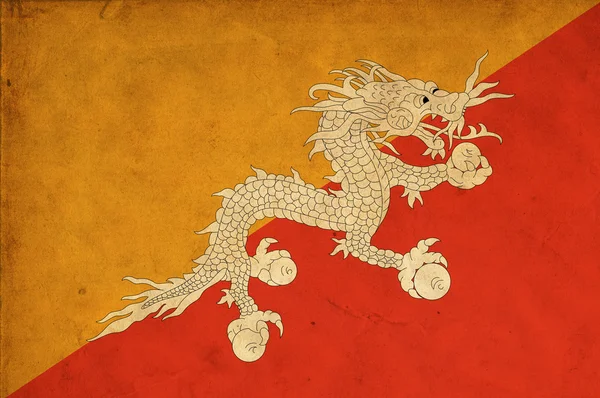 Гранж-флаг Бутана — стоковое фото