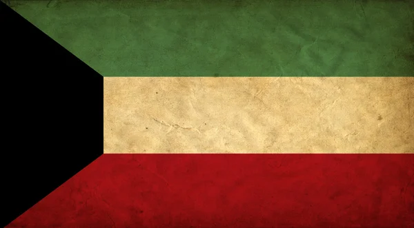 Kuwait grunge flagga — Stockfoto