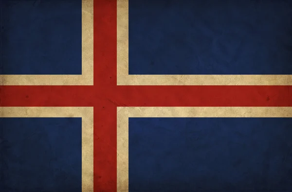 İzlanda grunge bayrağı — Stok fotoğraf
