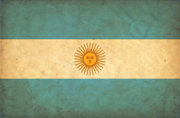 阿根廷 grunge 旗 — 图库照片