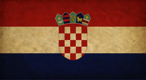 Kroatien grunge flagga — Stockfoto
