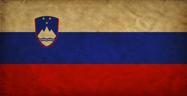 Slovenien grunge flag - Stock-foto