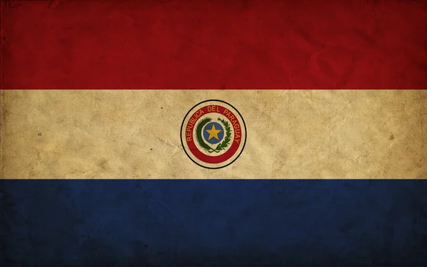 Paraguay grunge vlag — Stockfoto