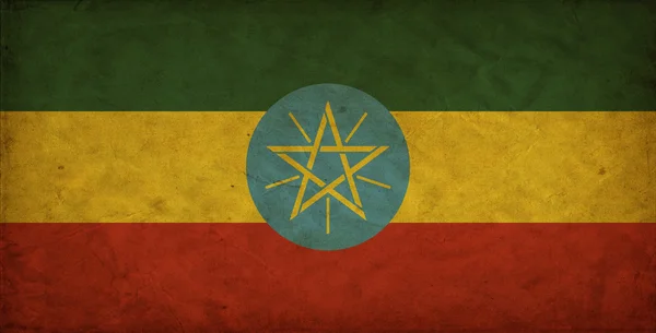 Etiyopya grunge bayrağı — Stok fotoğraf