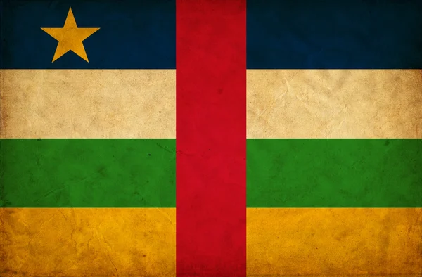 Repubblica Centrafricana bandiera grunge — Foto Stock