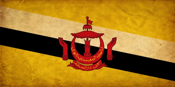 Grunge σημαία του Μπρουνέι — Φωτογραφία Αρχείου