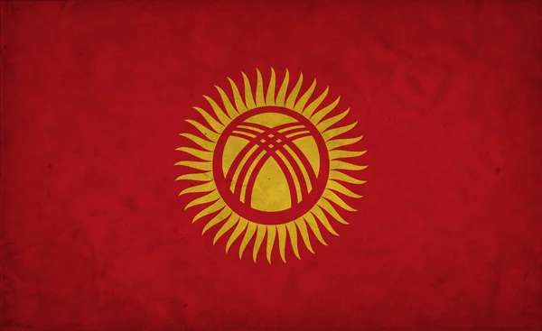 Bandiera grunge Kirghizistan — Foto Stock