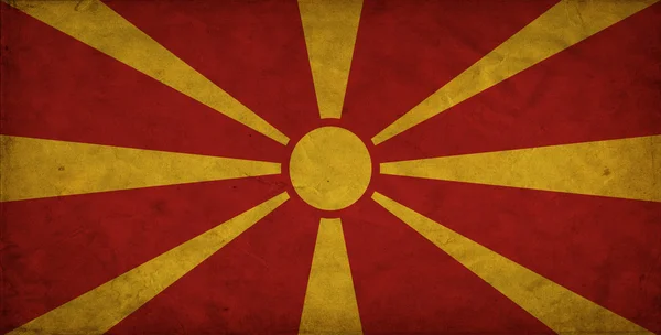 Makedonya grunge bayrağı — Stok fotoğraf
