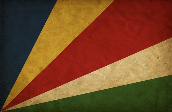 Сейшельский гранж-флаг — стоковое фото