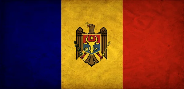 Moldawische Grunge-Flagge — Stockfoto
