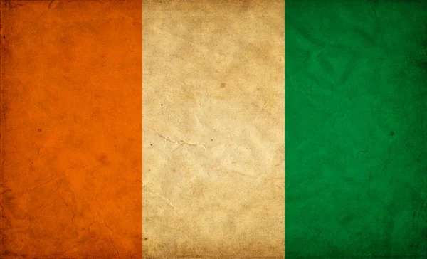 Elfenbenskusten grunge flagga — Stockfoto