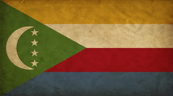 Bandiera grunge delle Comore — Foto Stock