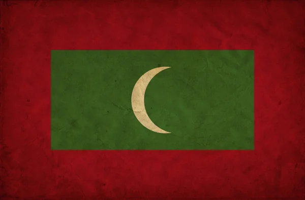 Bandeira do grunge das Maldivas — Fotografia de Stock