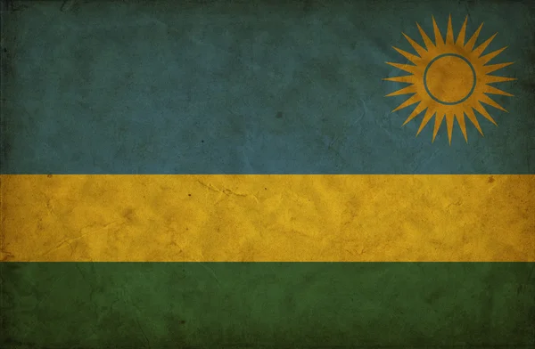 Прапор Руанди гранж — стокове фото