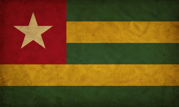 Vlag van Togo grunge — Stockfoto