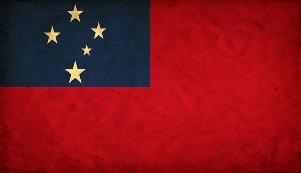 Bandera grunge de Samoa — Foto de Stock