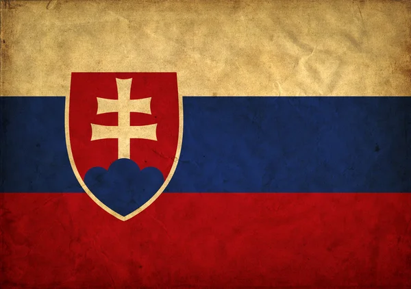 Szlovákia grunge zászló — Stock Fotó