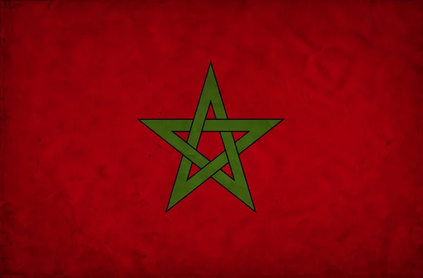 Bandera grunge Marruecos —  Fotos de Stock