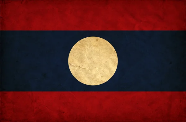Laos grunge bayrağı — Stok fotoğraf