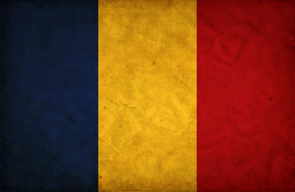 罗马尼亚 grunge 旗 — 图库照片