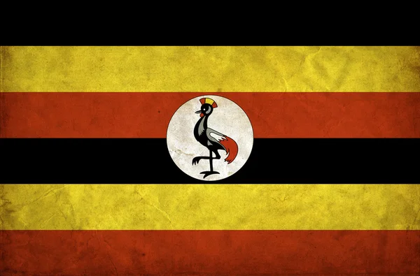 Vlajka Ugandy grunge — Stock fotografie