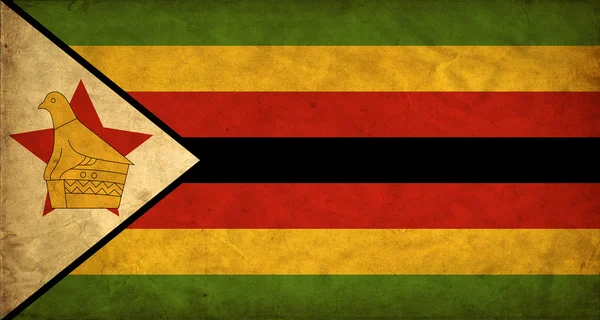 Bandeira grunge do Zimbabué — Fotografia de Stock