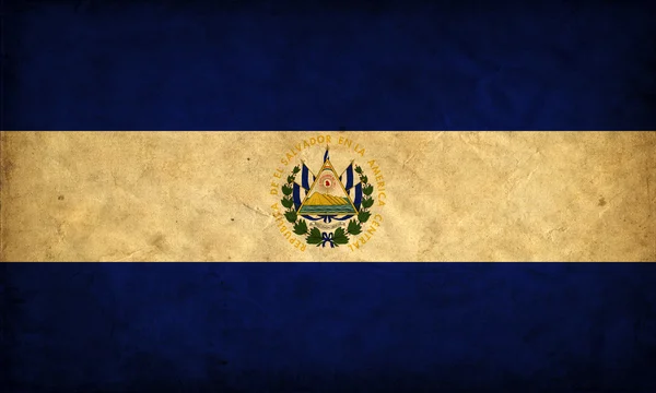 Bandeira grunge de El Salvador — Fotografia de Stock