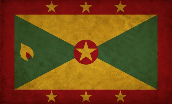 Grenada grunge flagga — Stockfoto