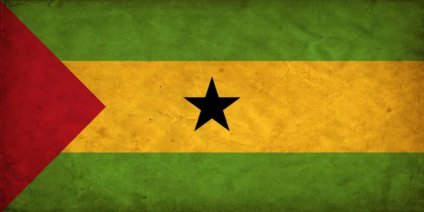 Bandeira do grunge de São Tomé e Príncipe — Fotografia de Stock