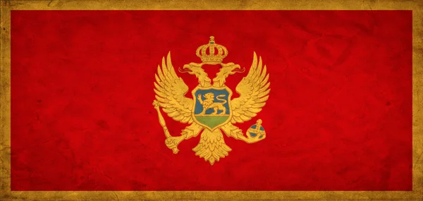 Černá Hora grunge vlajka — Stock fotografie