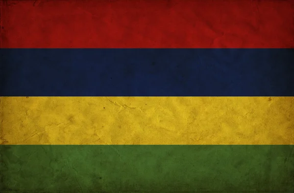 Mauritius grunge vlag — Stockfoto