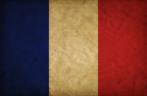 Прапор Франції гранж — стокове фото