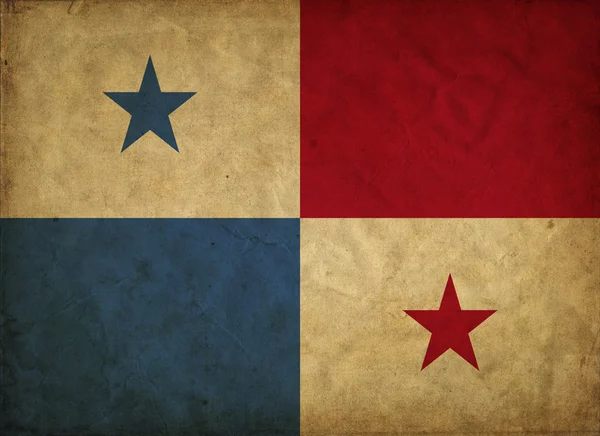 Bandera grunge de Panamá — Foto de Stock