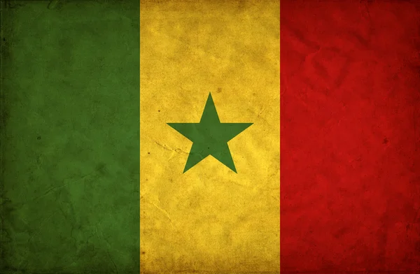 Senegal grunge vlag — Stockfoto