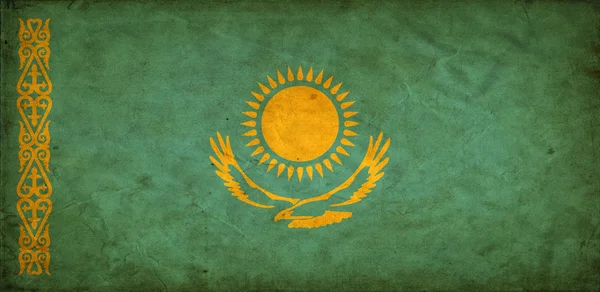 Grunge σημαία του Καζακστάν — Φωτογραφία Αρχείου