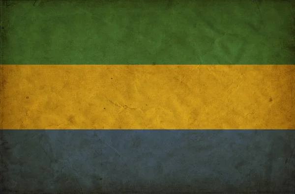 Vlajka Gabonu grunge — Stock fotografie