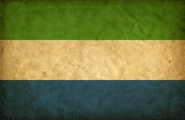 Гранж прапор Сьєрра-Леоне — стокове фото