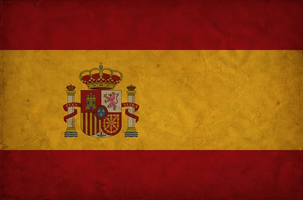 Spanische Grunge-Flagge — Stockfoto