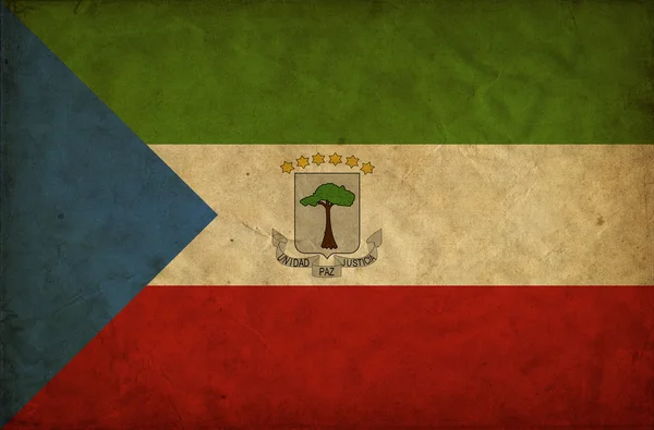 Ekvatorialguinea grunge flagga — Stockfoto