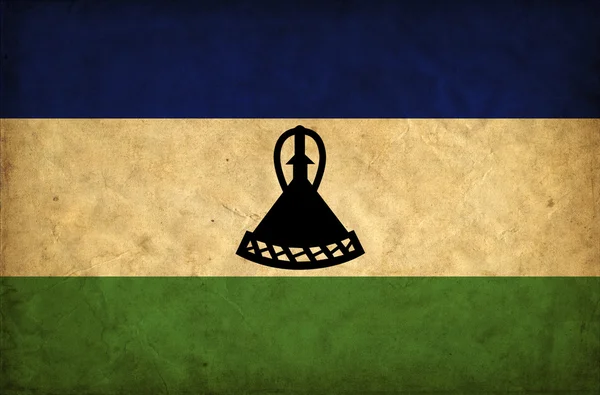Lesotho grunge bayrağı — Stok fotoğraf