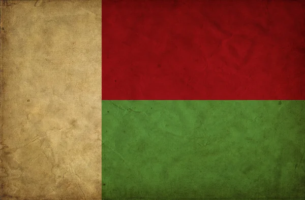 Madagaskar grunge vlag — Stockfoto