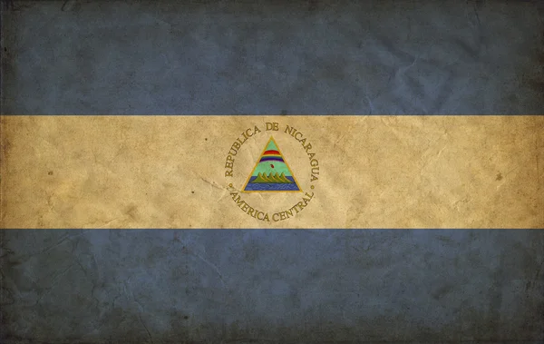 Прапор Нікарагуа гранж — стокове фото