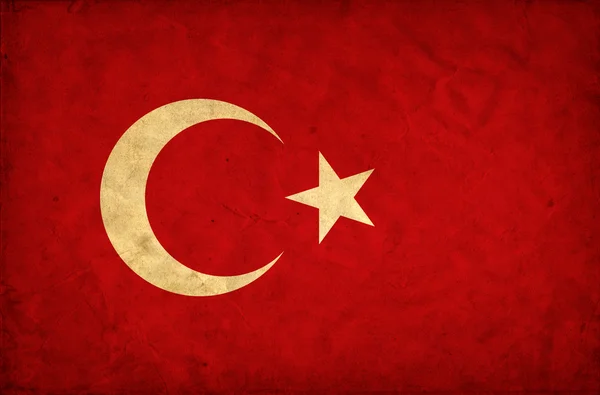 Türkiye grunge bayrağı — Stok fotoğraf