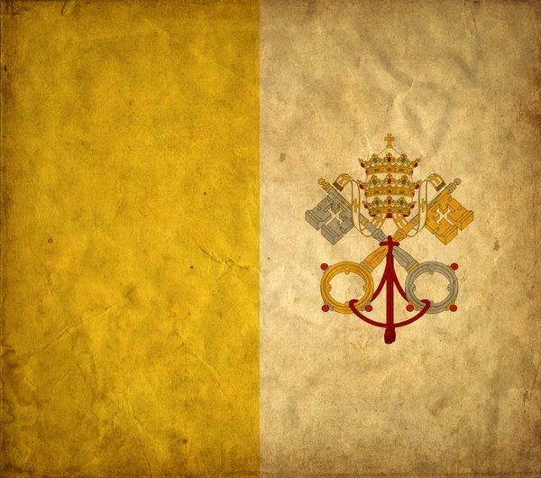 Прапор Ватикану гранж — стокове фото