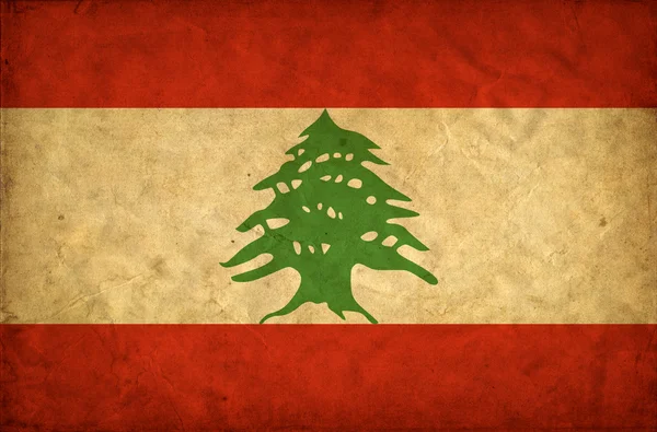 Líbano bandeira grunge — Fotografia de Stock