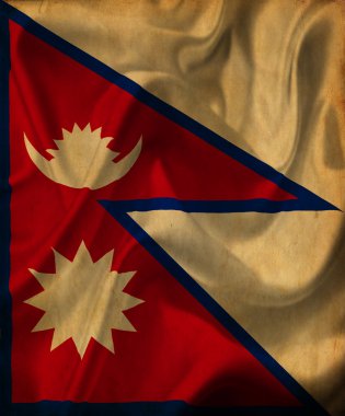 Nepal dalgalanan bayrak