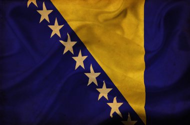 Bosna-Hersek dalgalanan bayrak